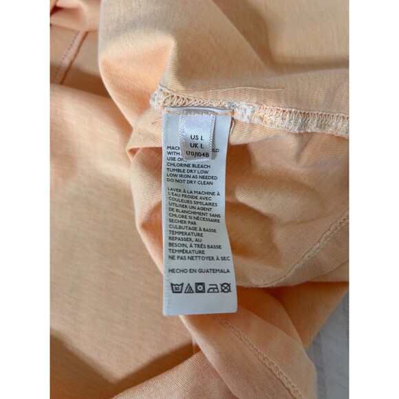 We the Free People Size Large Be Free Long Sleeve Relaxed Fit Tunic Top Orange - Picture 8 of 10